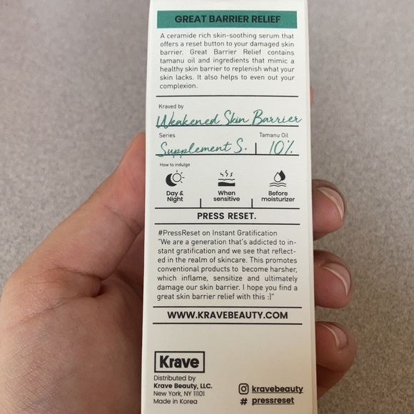 Great barrier relief skin repairing serum Krave - Picture 2 of 3
